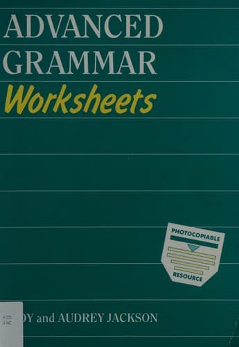 Tapa de Advanced grammar worksheets