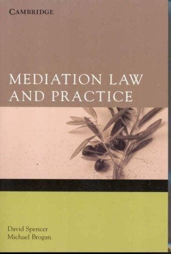 Tapa de Mediation law and practice