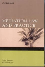 Tapa de Mediation law and practice