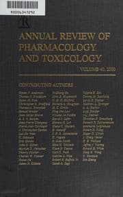 Tapa de Annual Review Of Pharmacology & Toxicology, Vol.40 With Online Access (Annual Review of Pharmacology and Toxicology)