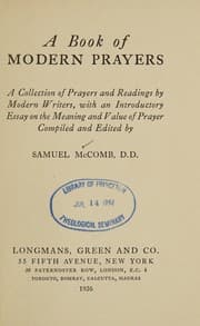 Tapa de A book of modern prayers