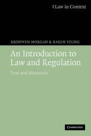 Tapa de An introduction to law and regulation