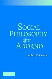 Tapa de Social Philosophy after Adorno