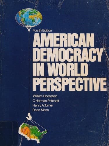 Tapa de American democracy in world perspective
