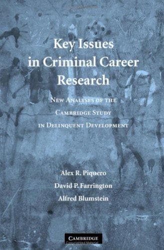 Tapa de Key Issues in Criminal Career Research