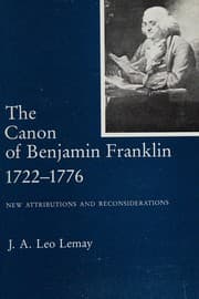 Tapa de The canon of Benjamin Franklin, 1722-1776