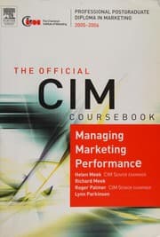 Tapa de Managing Marketing Performance