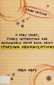 Tapa de Very Short, Fairly Interesting and Reasonably Cheap Book about Studying Organizations