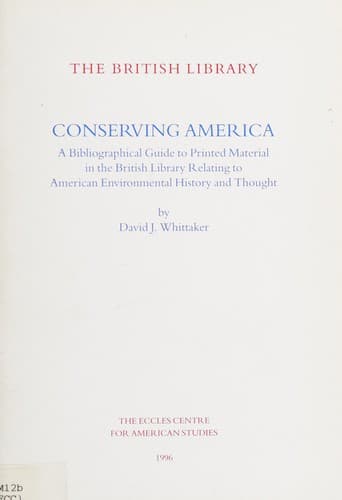 Tapa de Conserving America