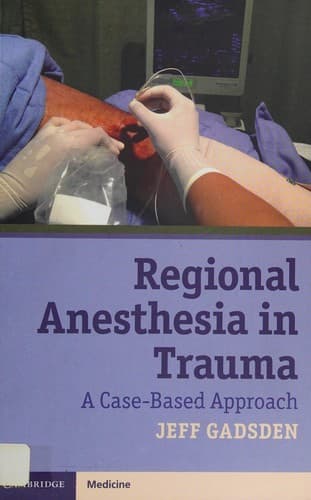 Tapa de Regional anesthesia in trauma
