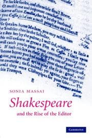 Tapa de Shakespeare and the Rise of the Editor