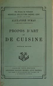 Tapa de Propos d'art et de cuisine
