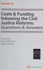 Tapa de Costs & funding following the civil justice reforms