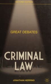 Tapa de Great debates in criminal law