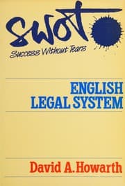 Tapa de Swot English Legal System (Swot: Success Without Tears)