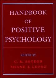 Tapa de Handbook of positive psychology
