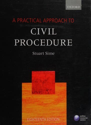 Tapa de Practical Approach to Civil Procedure