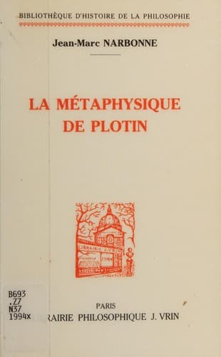 Tapa de La métaphysique de Plotin