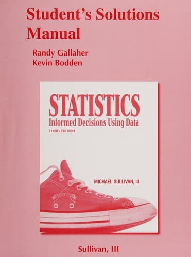 Tapa de Student Solutions Manual for Statistics