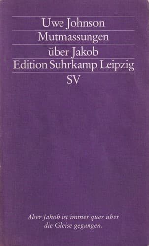 Tapa de Mutmassungen über Jakob