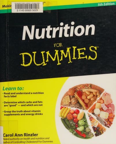 Tapa de Nutrition for dummies