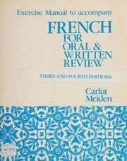 Tapa de Exercise manual to accompany French for oral and written review
