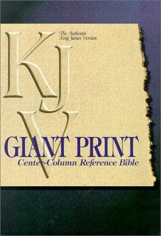Tapa de Giant Print Center Column Reference Bible