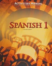 Tapa de Spanish 1 Activities Manual