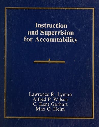 Tapa de Instruction and Supervision for Accountability