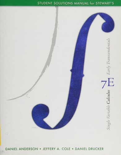 Tapa de Student Solutions Manual for Stewart's Single Variable Calculus, Early Transcendentals 7E
