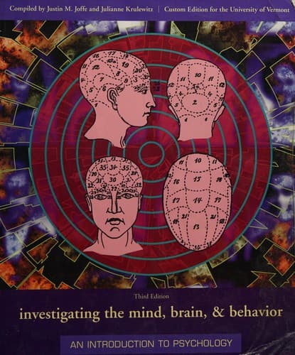 Tapa de Investigating the mind, brain, & behavior