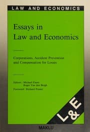 Tapa de Essays in Law and Economics