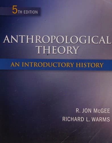 Tapa de Anthropological theory