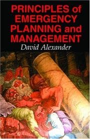 Tapa de Principles of emergency planning and management