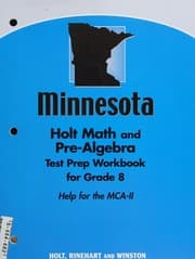 Tapa de Mathematics course 3, grade 8 test preparation workbook