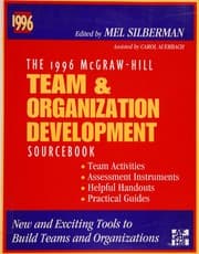 Tapa de 1996 McGraw-Hill Team and Organization Developmentsourcebook