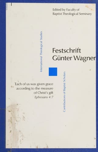 Tapa de Festschrift Günter Wagner