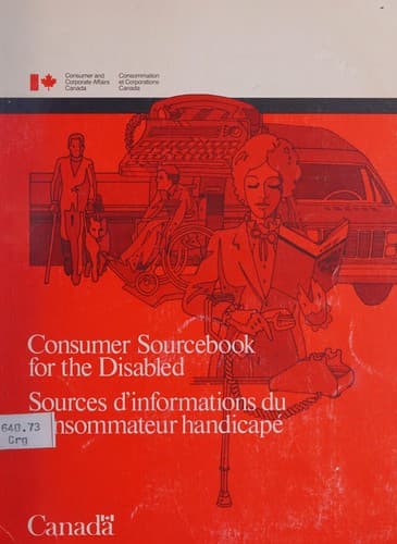 Tapa de Consumer sourcebook for the disabled