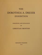 Tapa de The Dorothea A. Dreier exhibition