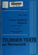 Tapa de Convex Statistical Distances