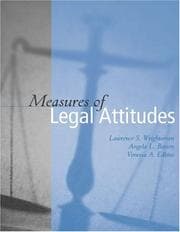 Tapa de Measures of legal attitudes
