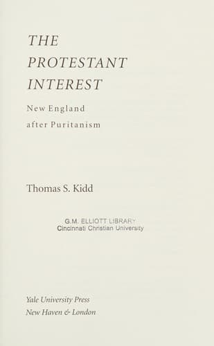 Tapa de The Protestant interest