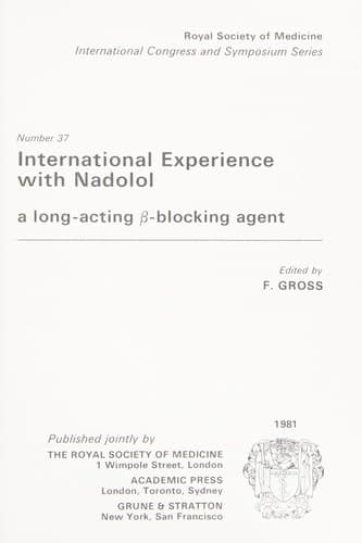 Tapa de International experience with nadolol