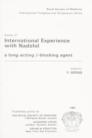 Tapa de International experience with nadolol