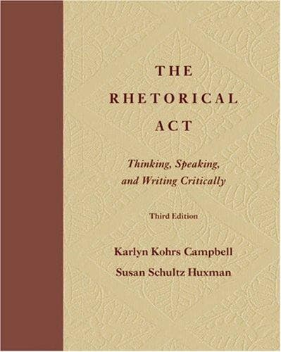 Tapa de The Rhetorical Act