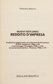 Tapa de Nuovi testi unici
