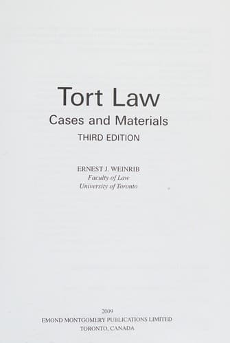 Tapa de Tort Law