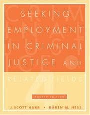 Tapa de Seeking employment in criminal justice and related fields