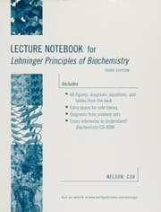 Tapa de Lecture notebook for Lehninger principles of biochemistry, third edition