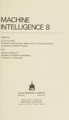 Tapa de Machine intelligence